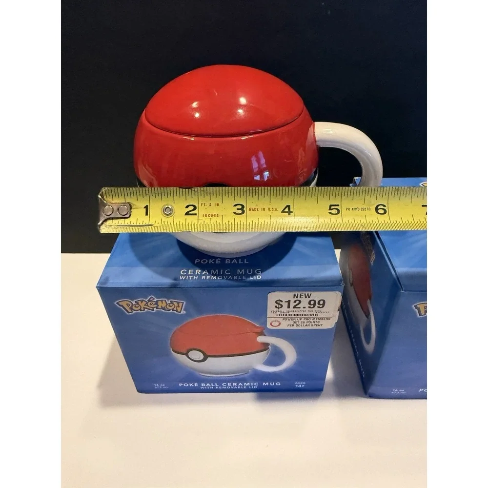 Pokemon Poké Ball Ceramic Mug – 16 oz – With Removable Lid – New in Bo